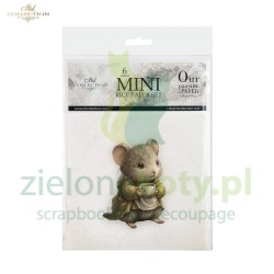 Papier ryżowy ITD Collection 15x15cm 6szt Myszki z herbatką x