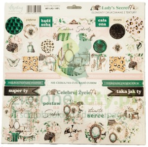 Arkusz elementów tekturowych Mintay Lady's Secret