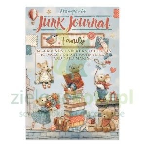 Zestaw papierów do scrapbookingu i dodatków Junk Journal Stamperia Family