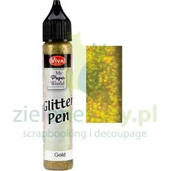 Konturówka brokatowa Viva Glitter Pen złoty
