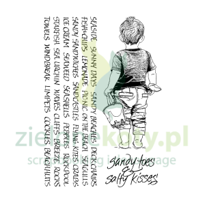 Stempel gumowy niemontowany Crafty Individuals chłopiec z wiaderkiem dzieci