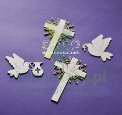 Wycinanka Wycinanka zestaw dekoracji na chrzest