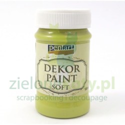 Farba kredowa Pentart Dekor Paint Soft 100 ml żółto-zielona 