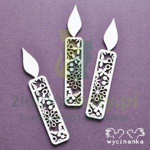 Wycinanka Wycinanka DLA MALUCHÓW ażurowe świece 3szt.